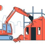 Ce înseamnă demolarea mecanizată cu excavator